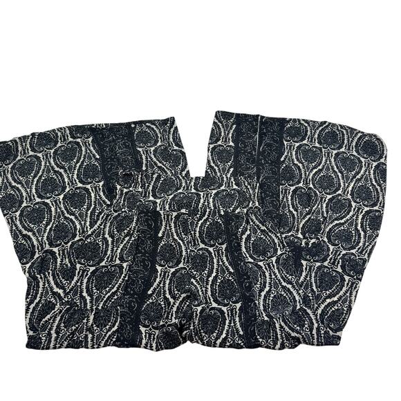 Elan Boho Hippie Floral Tiered Palazzo Wide Leg Dressy Pants Women's Size M - Picture 3 of 9